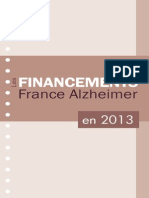 Les Financements France Alzheimer en 2013