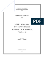 10 - Loi de Finances 2005 Du 10 Janv 2005 (Loi N°2004-044)