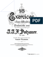 Dotzauer Justus Johann Friedrich 18 Exercices d 039 Une Difficulte Progressive Pour Le Violoncelle Seul 23088