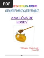 Analysis of Honey Chemistry Investigatory Project Class 12 | PDF ...