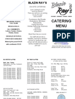 Blazin Rays Catering Menu