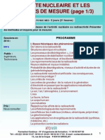 Formation Continue Activite Nucleaire Et Methodes de Mesure