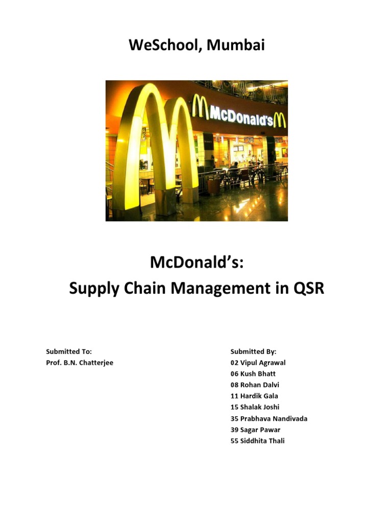 McDonalds supply chain Supply Chain Fast Food Restaurants