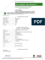 Estado: Matriculado: Información Del Alumno