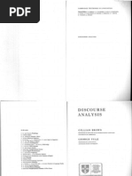 Discourse Analysis by Brown and Yule