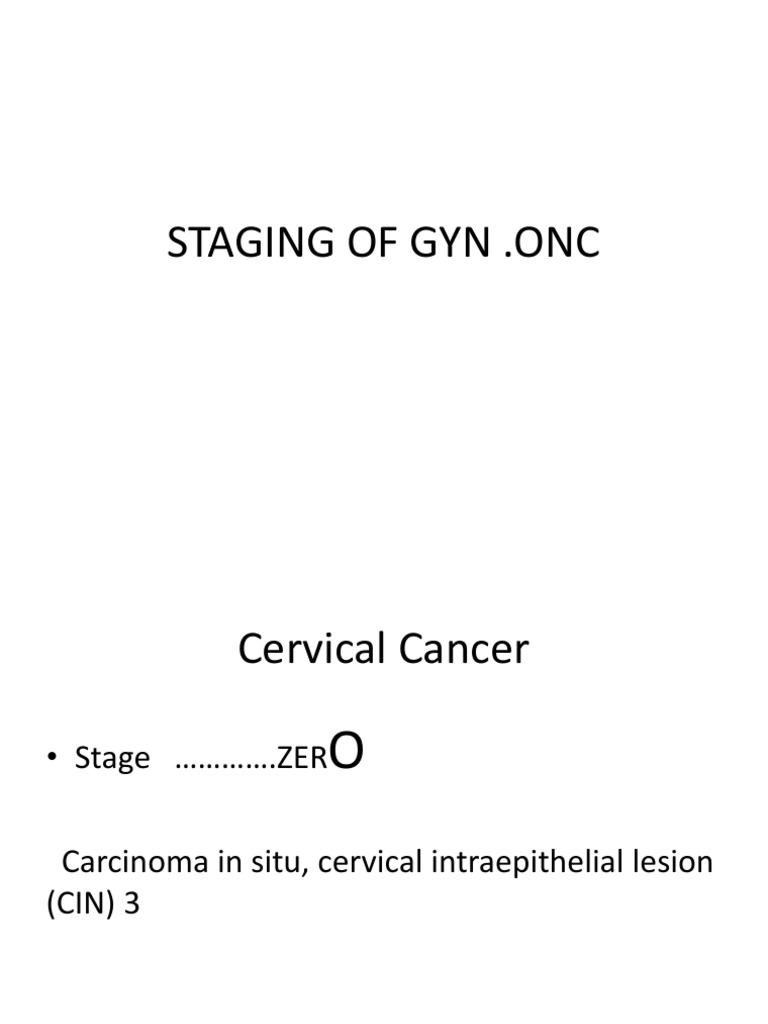 Staging of Gyn .Onc | PDF