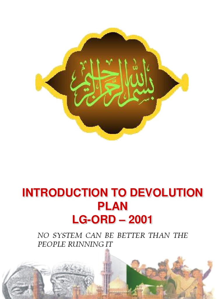 Devolution Plan | Local Government | Decentralization

