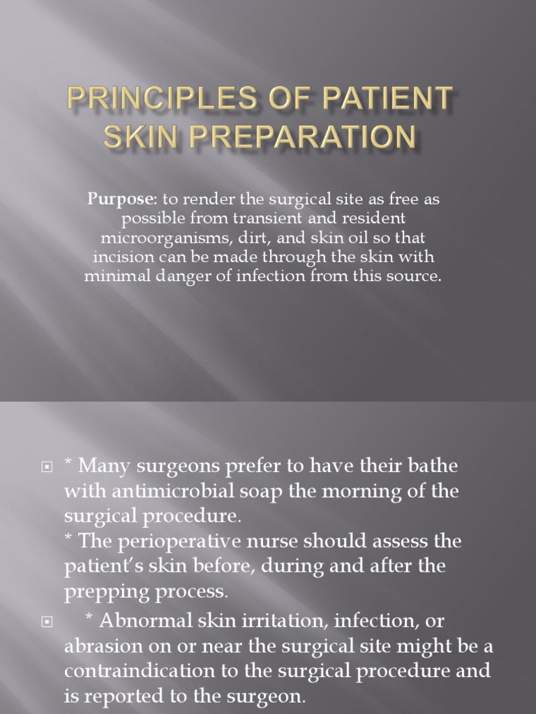Principles of Patient Skin Preparation Surgery Vagina