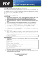 Creating A Standby Database Linux