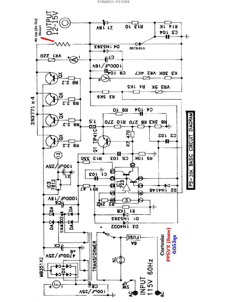 Fonte Pyramid Ps36 KX Esquema | PDF