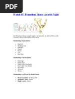 Download 61st Primetime Emmy Awards 2009 Nominations by tariusp SN19967146 doc pdf