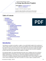 A Software Design Specification Template