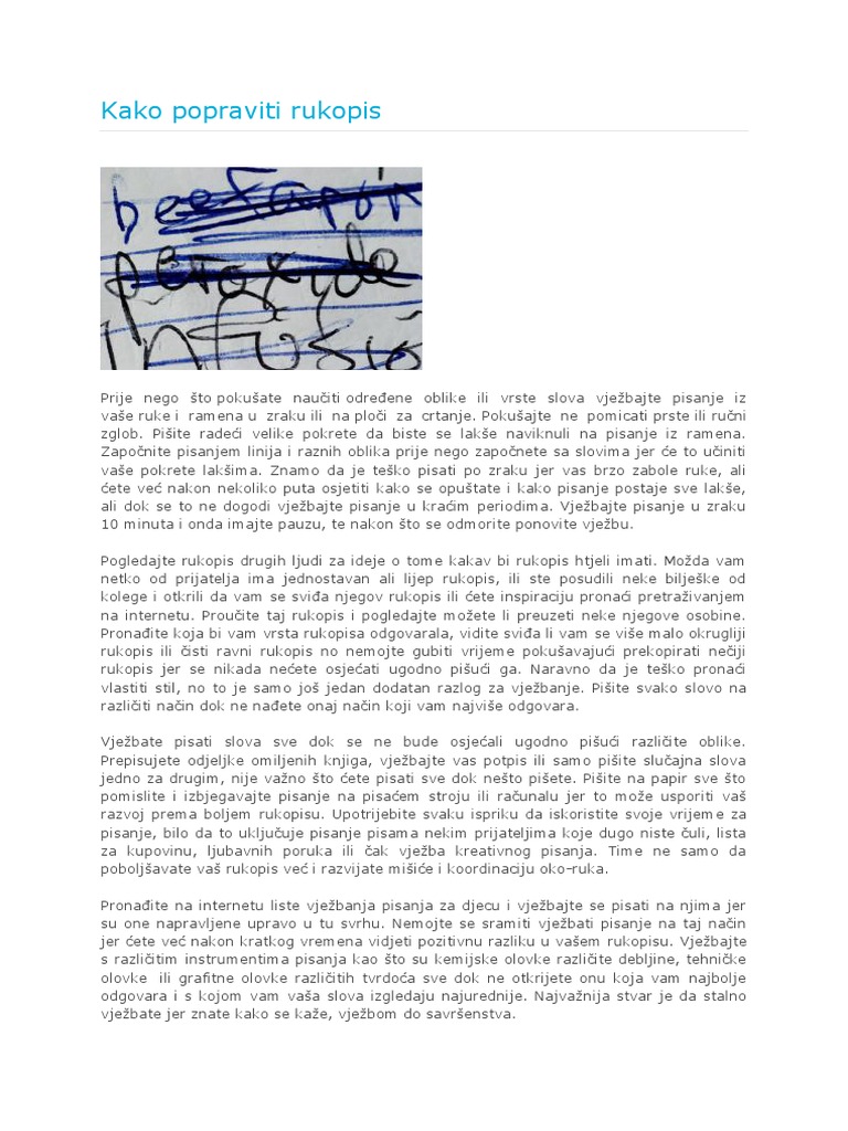 Kako Popraviti Rukopis | PDF