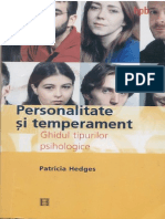 Hedges Personalitate Si Temperament Ghidul Tipurilor Psihice