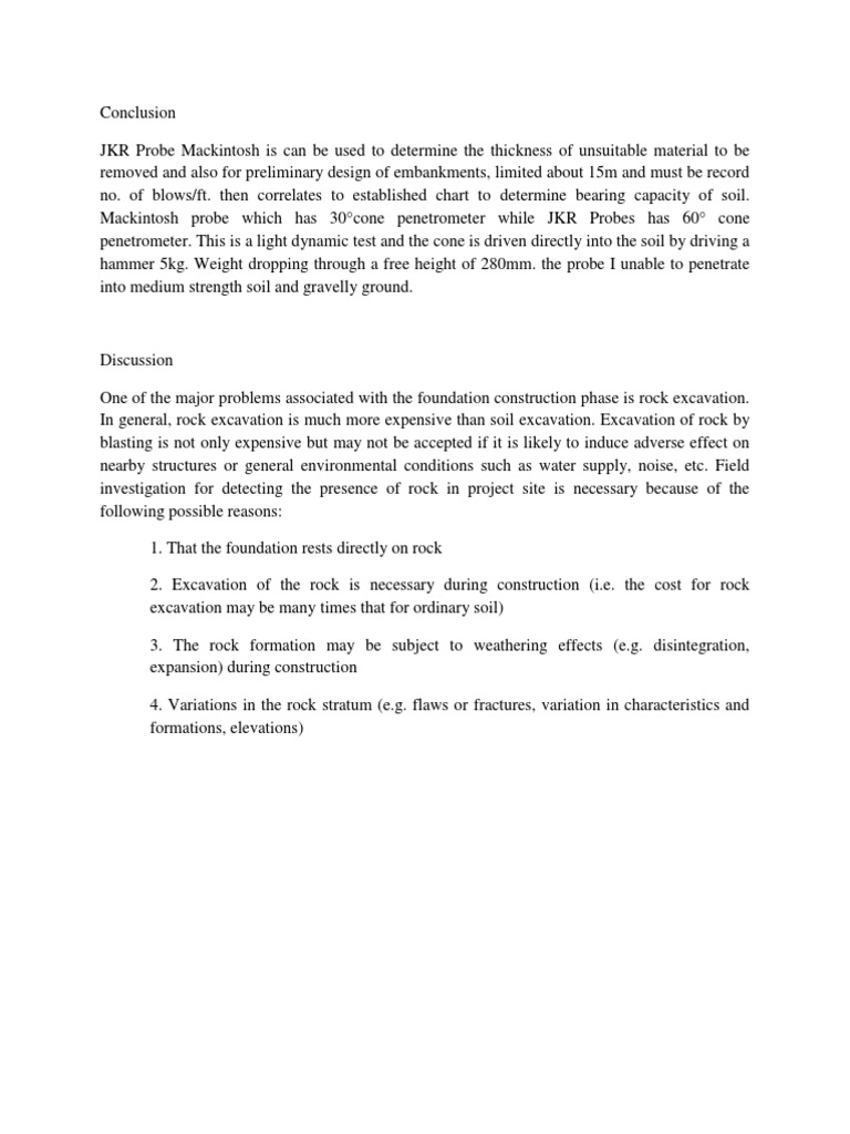 Conclusion Discussion Probe Mackintosh