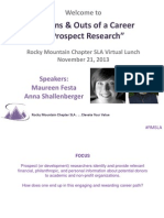 2013 Ins & Outs of A Career in Prospect Research