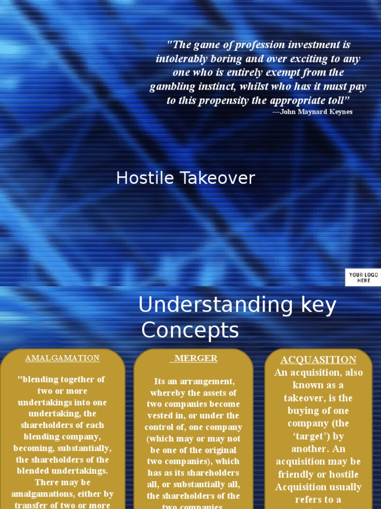 Hostile Takeover: Key Concepts Explained | PDF | Takeover | Mergers And ...