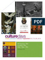 Days of Culture Community Program Calendar  [ In Prospect ]