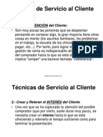 Tecnicas de Servicio Al Cliente