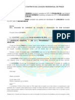 Carta de Rescisão de Contrato de Locação Residencial de Prazo Determinado