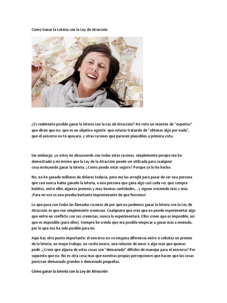 Como Ganar La Loteria Con La Ley De Atraccion