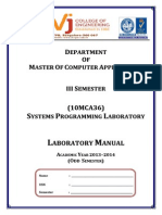 10mca36-Systems Programming Lab Manual 2013-14