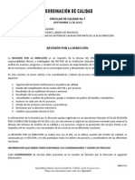 Circular de Calidad No 7 Responsabilidad de La Alta Direccion en El SGC