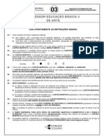 Prova Artes PEB II - Completa PDF