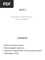 Unit 1: Overview of Optical Fiber Communication