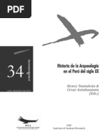 Historia de la Arqueología en el Perú del Siglo XX. Índice y Prólogo de Thomas Patterson 