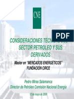 Miras P. (2008) CONSIDERACIONES TECNICAS DEL SECTOR PETROLEO Y SUS