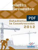 Boletín Anual Estadística de la Construcción