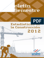 Boletín Anual Estadística de La Construcción