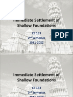 Immediate Settlement of Shallow Foundations