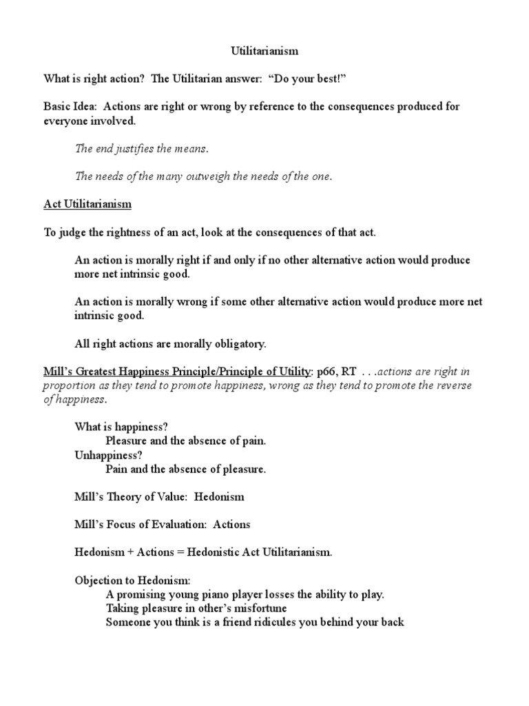Thesis for utilitarianism image