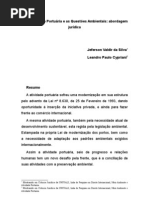 A Atividade Portuária e as Questões Ambientais abordagem jurídica