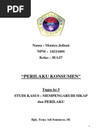 Download Perilaku Konsumen Tugas Ke 5 - Makalah Studi Kasus Mempengaruh Sikap Dan Perilaku by monicajuliani92 SN199811343 doc pdf