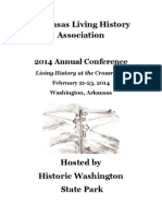 Arkansas Living History Association 2014 Annual Conference 

