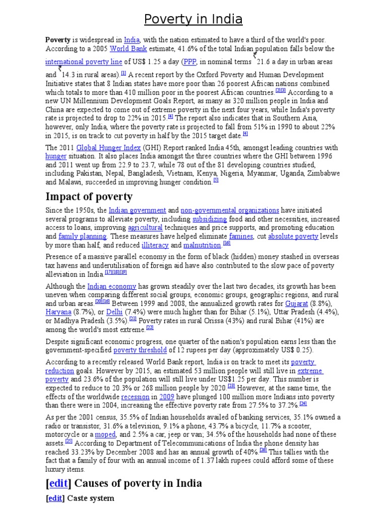 Understanding Poverty in India | PDF | Poverty | Poverty & Homelessness