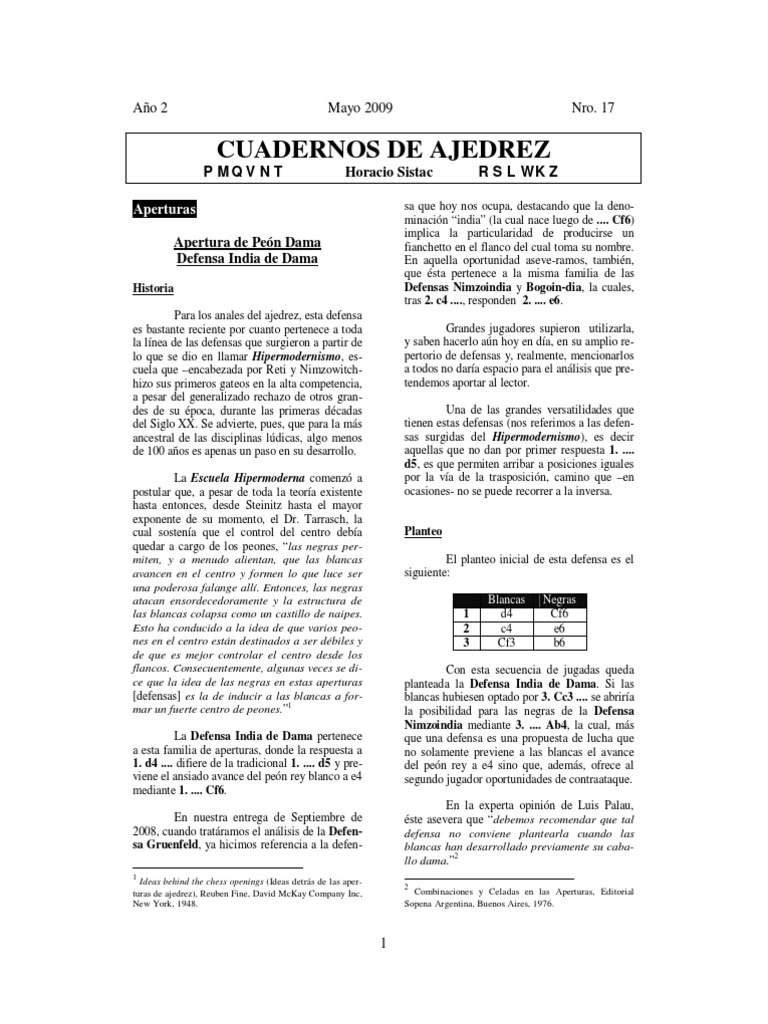 CdA17 09 | PDF | Aperturas de ajedrez | Juegos de habilidad mental
