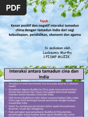 Kesan Positif Dan Negatif Interaksi Tamadun China Dengan Autosaved Pdf