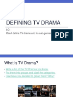 Lesson 2 - Defining TV Drama 