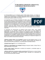  I JORNADAS DE TRANSEXUALIDAD EN ANDALUCIA "Por una Sociedad Trans-Inclusiva"