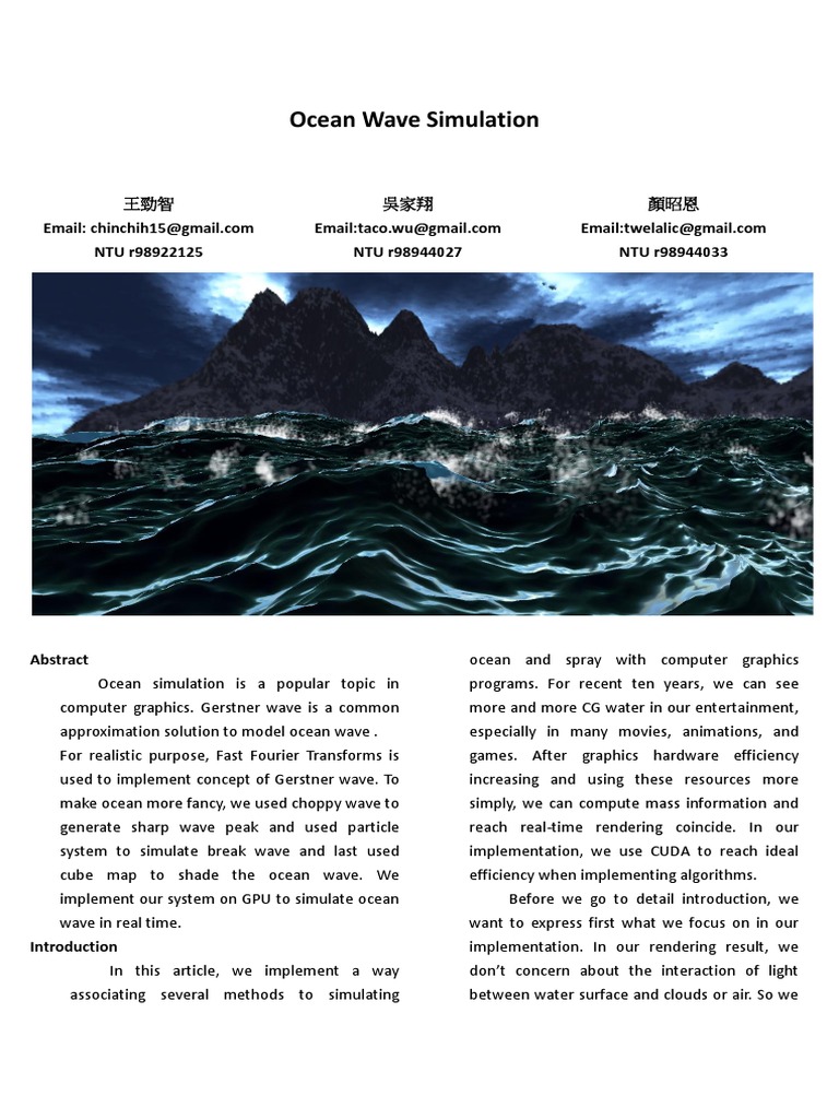 Real-Time Ocean Wave Simulation | PDF | Teaching Methods & Materials ...