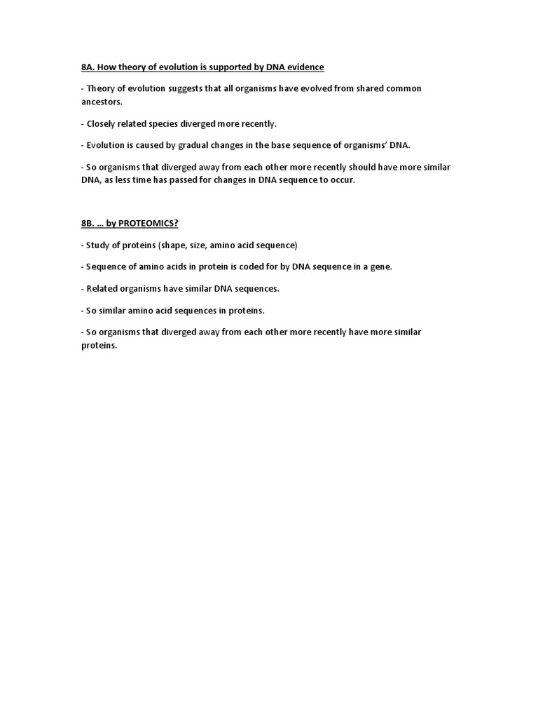 Evolution Evidence: DNA & Proteomics | PDF | Foreign Language Studies ...