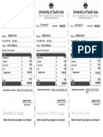 Student's Copy: Admission Office Copy Accounts