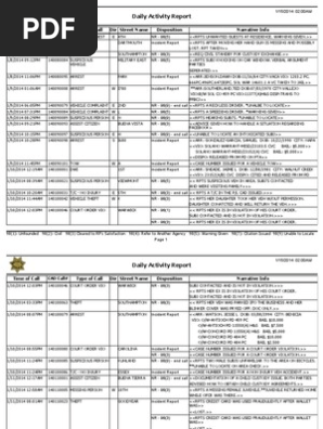 Daily Activity Report