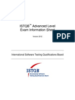 Istqb Ctal Examination Information Sheet v2012