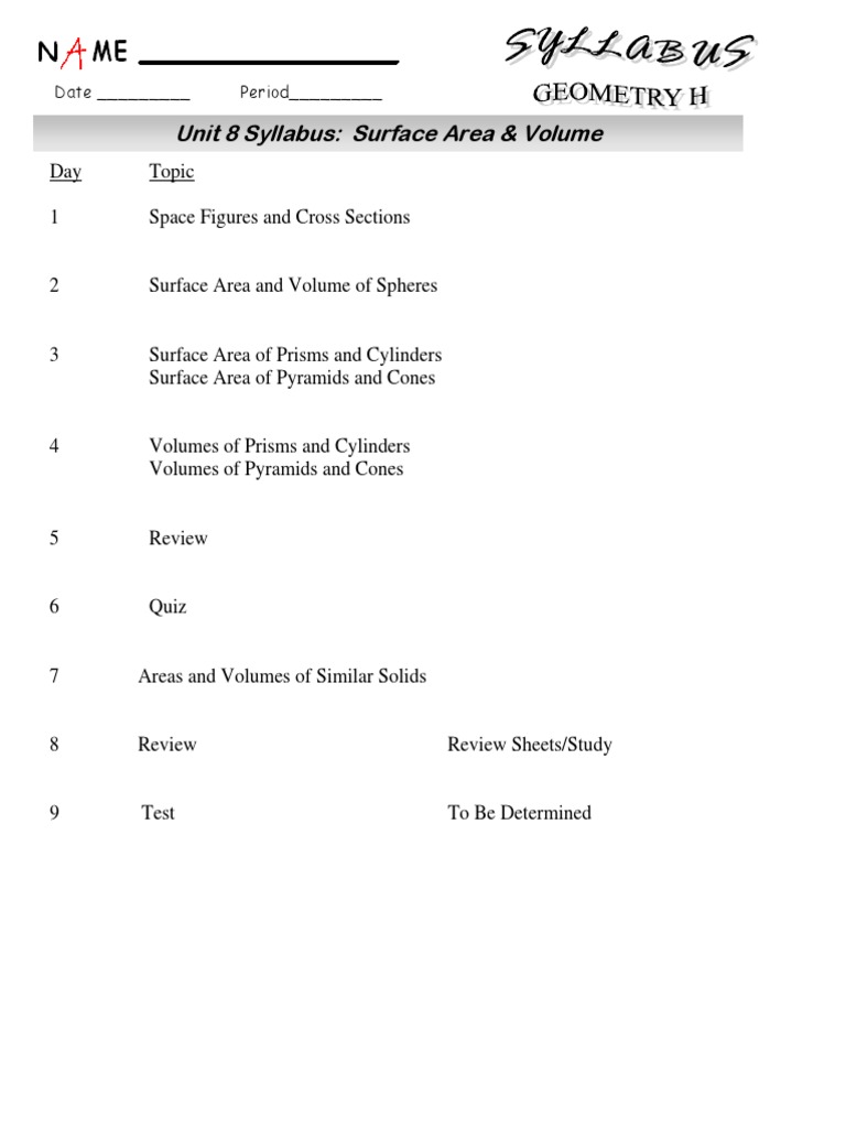 Geometry Worksheets | Area | Surface Area | Prueba gratuita de 30 días