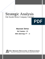 32811048 Strategic Analysis of Pak Suzuki Motor Company